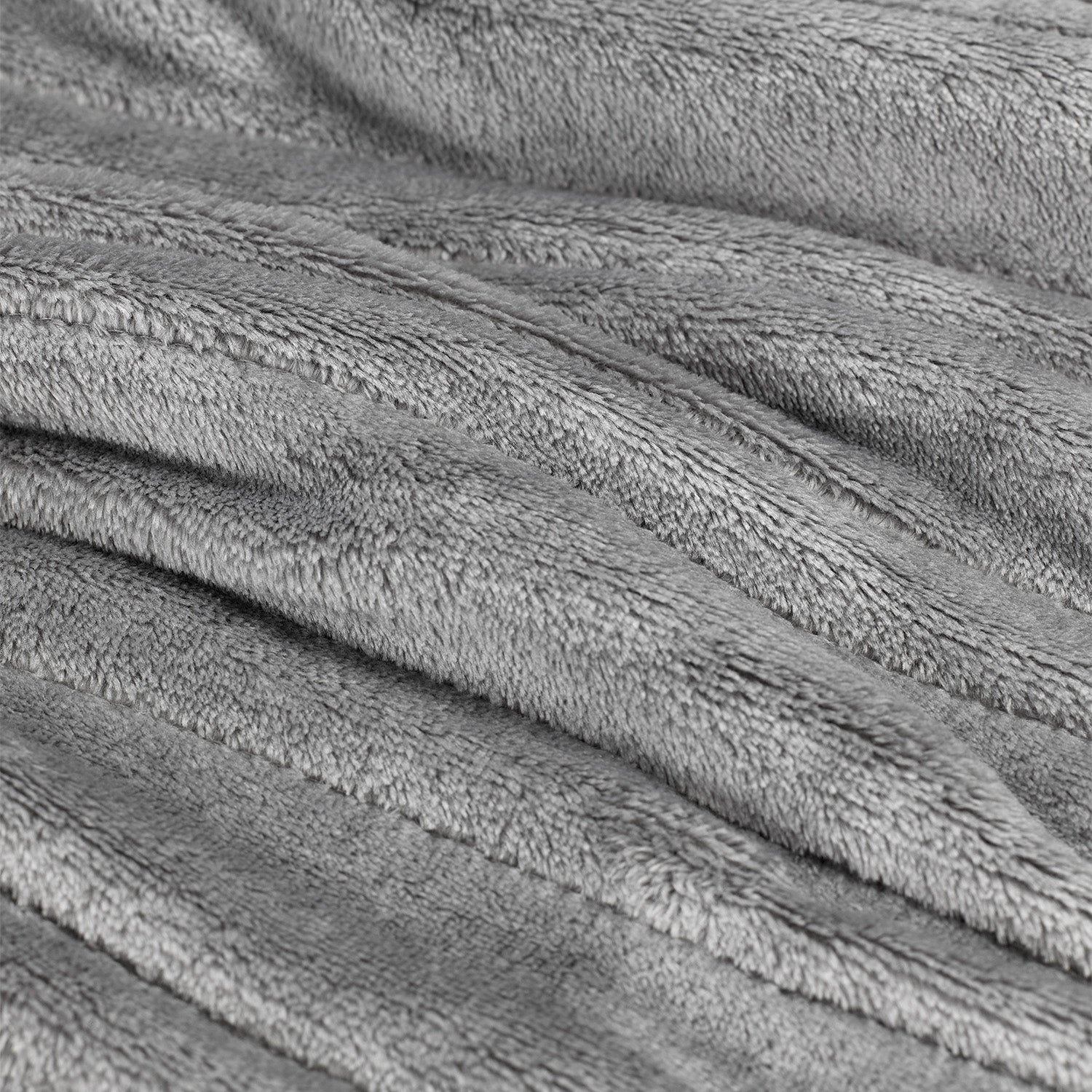 Fleece Electric Heated Throw - Grey - Image 3