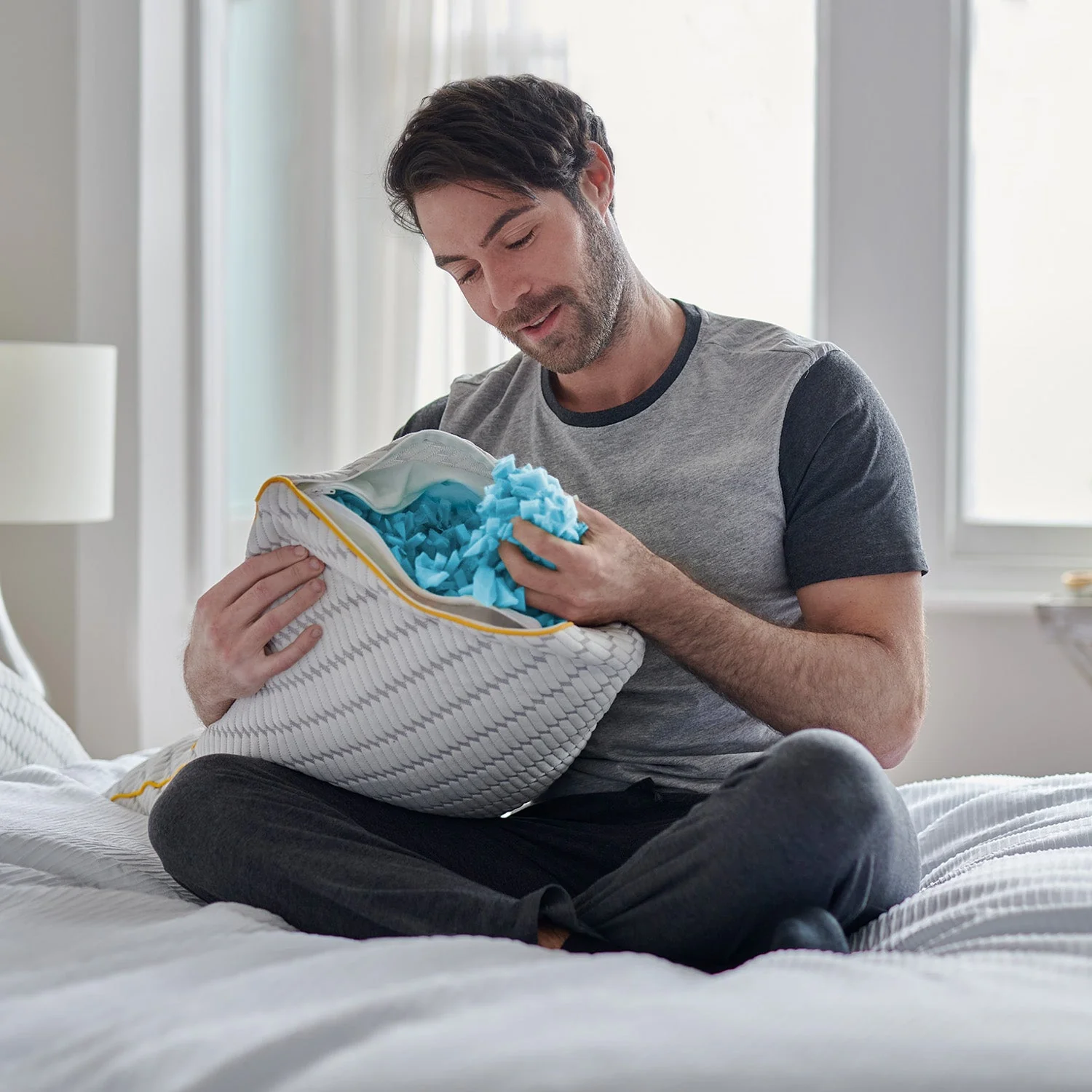 Luxury Memory Foam Pillow with Adjustable Filling - 2 Pack - Image 4